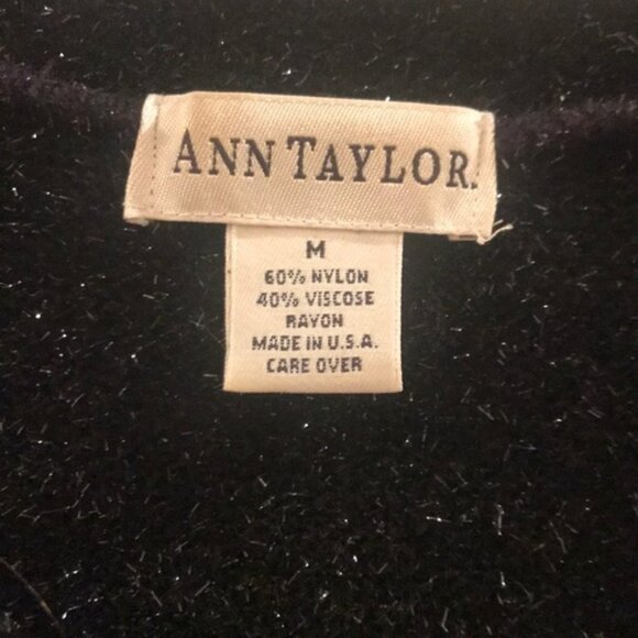 🖤✨ Ann Taylor Women’s Black Sparkly Cardigan Sweater | Size M ✨🖤 - Picture 3 of 8